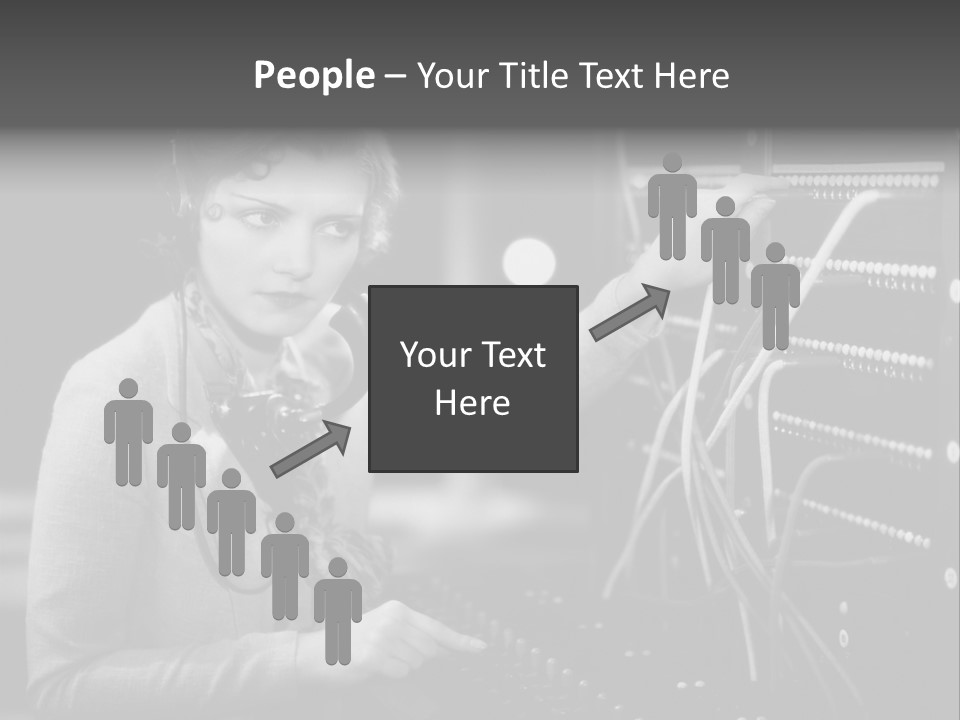 Connect Horizontal Telecommunication PowerPoint Template