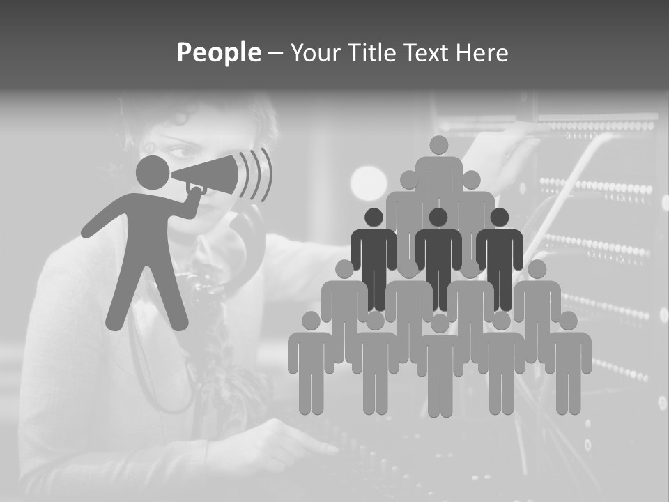 Connect Horizontal Telecommunication PowerPoint Template
