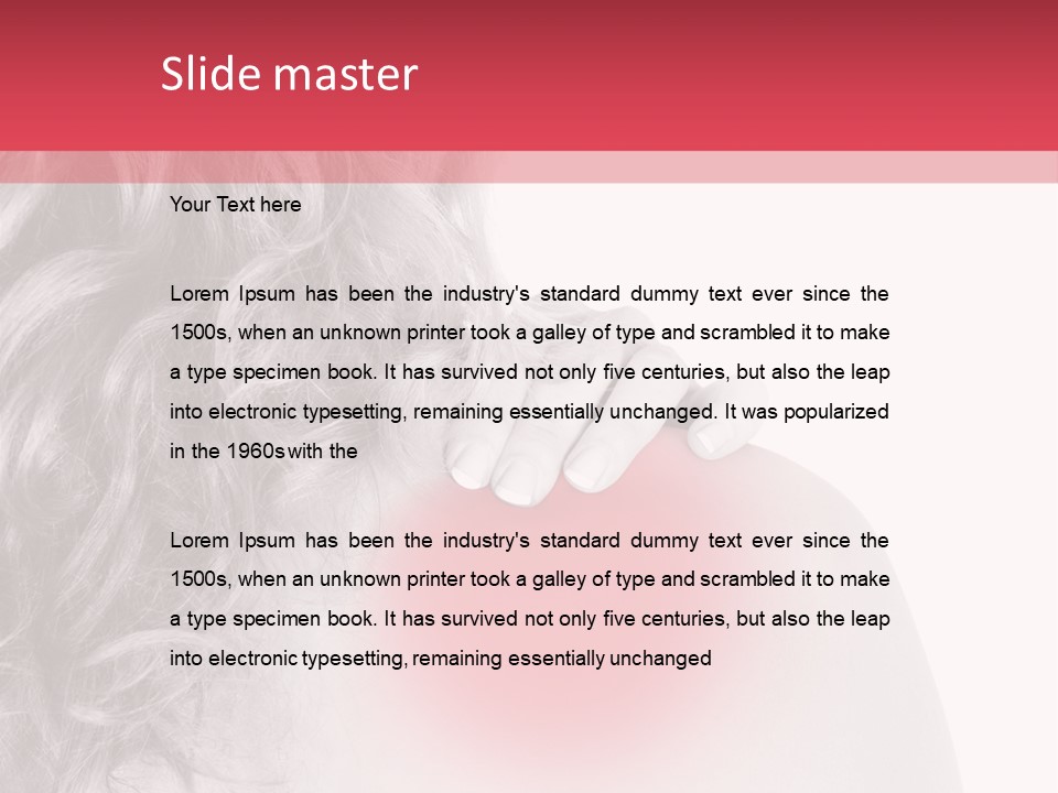 Black And White Model Tension PowerPoint Template