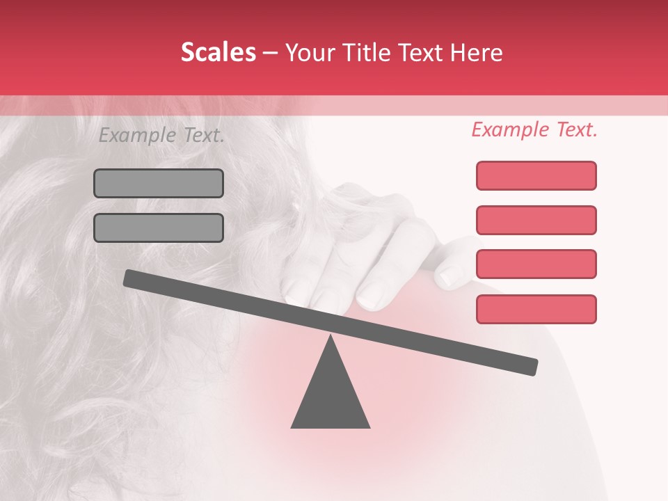 Black And White Model Tension PowerPoint Template
