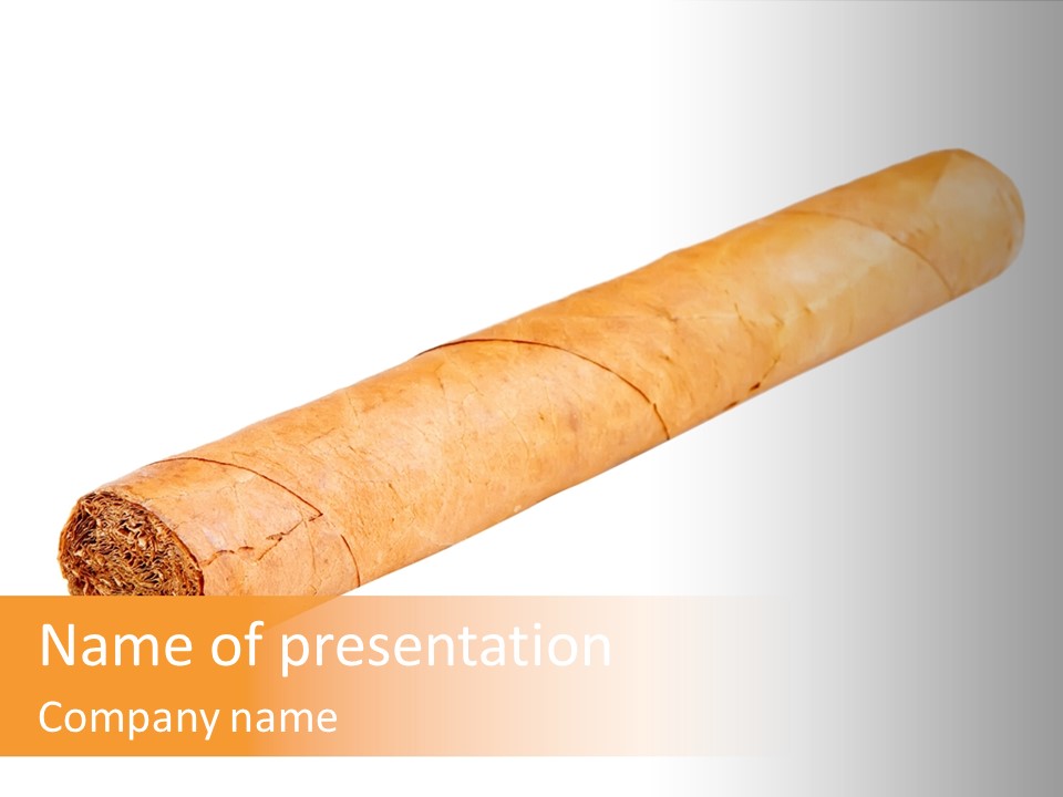 Leisure Activity Homemade Cigar PowerPoint Template