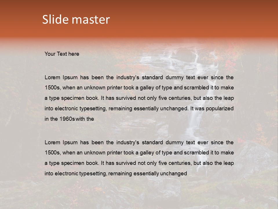 Postcard Scenic Maples PowerPoint Template