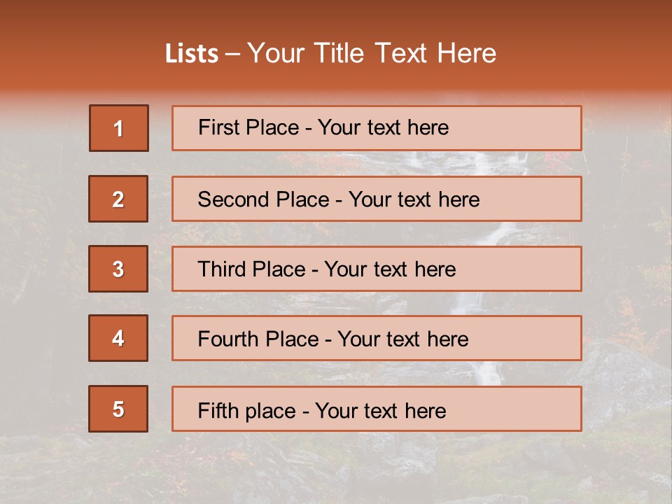Postcard Scenic Maples PowerPoint Template