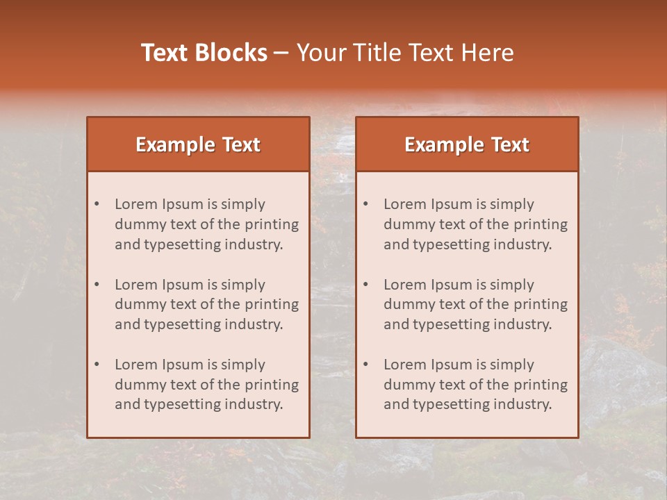 Postcard Scenic Maples PowerPoint Template