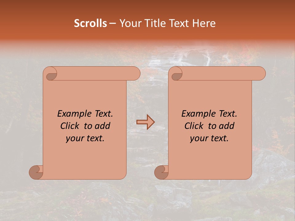 Postcard Scenic Maples PowerPoint Template