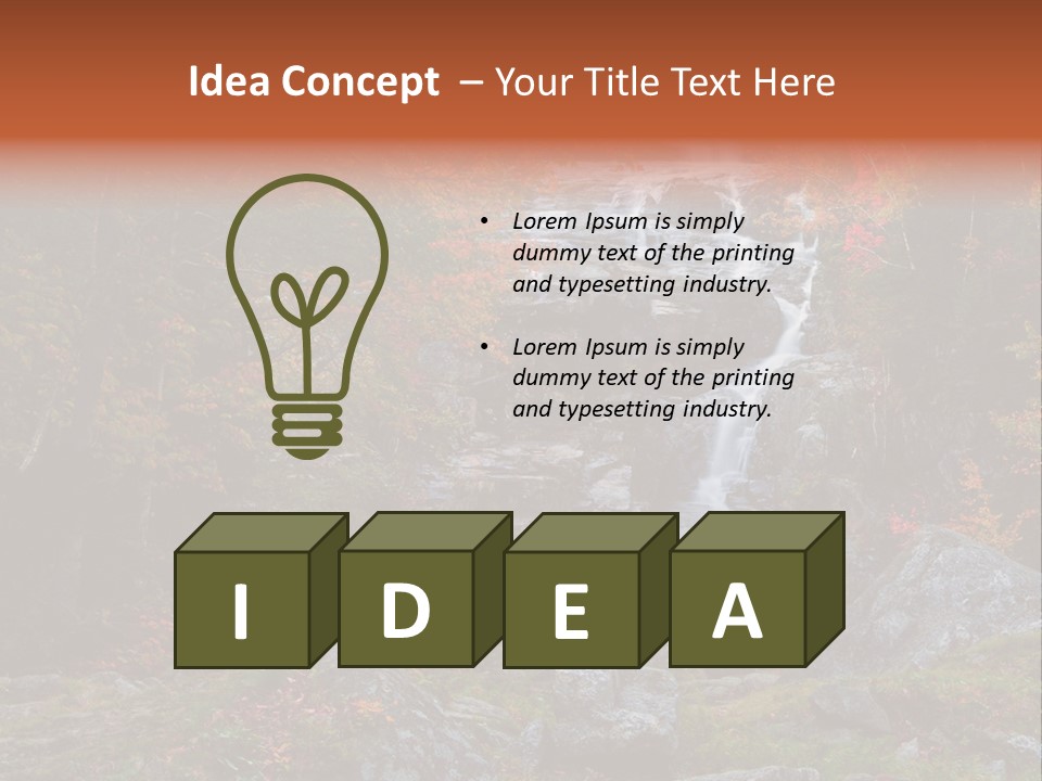 Postcard Scenic Maples PowerPoint Template