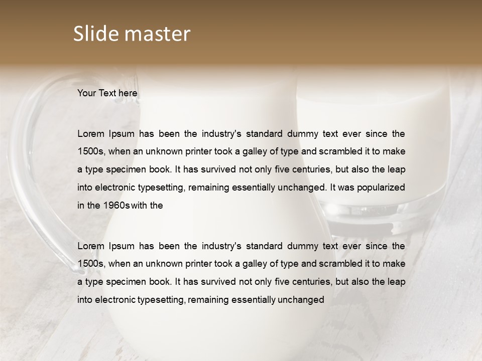 Dairy Nobody Milk PowerPoint Template