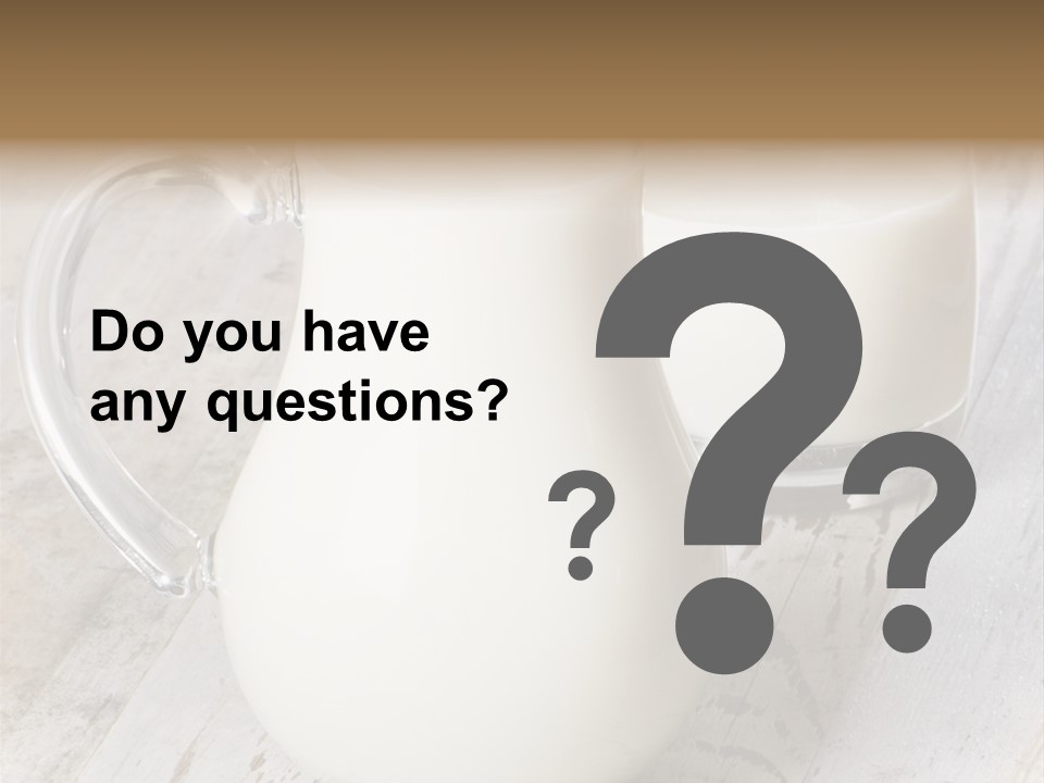 Dairy Nobody Milk PowerPoint Template