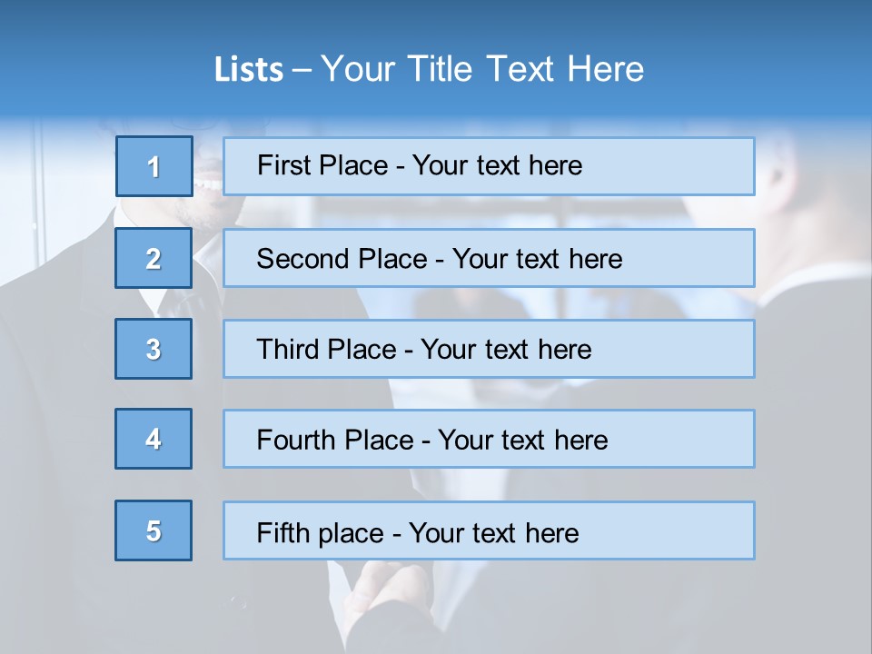 Service Businessman Man PowerPoint Template