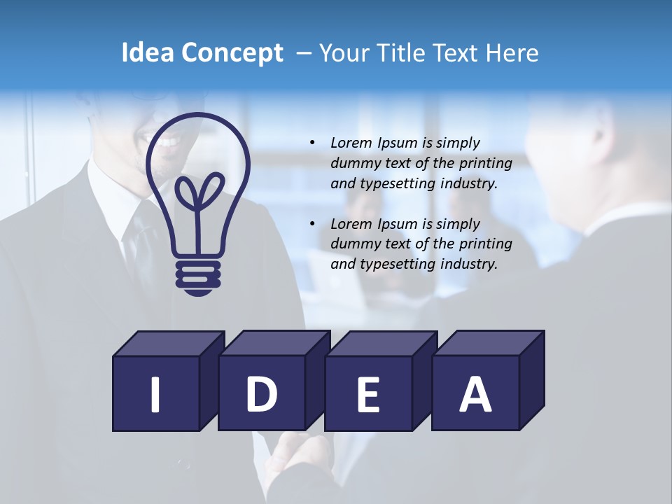 Service Businessman Man PowerPoint Template