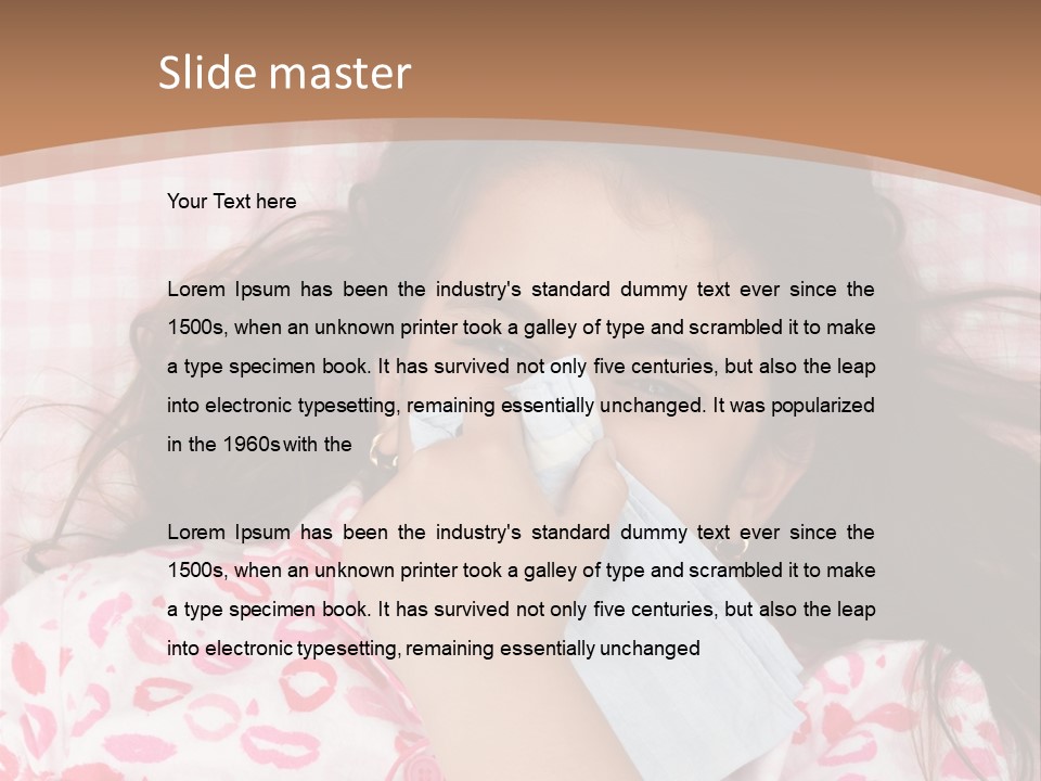 Person Latina Laying PowerPoint Template