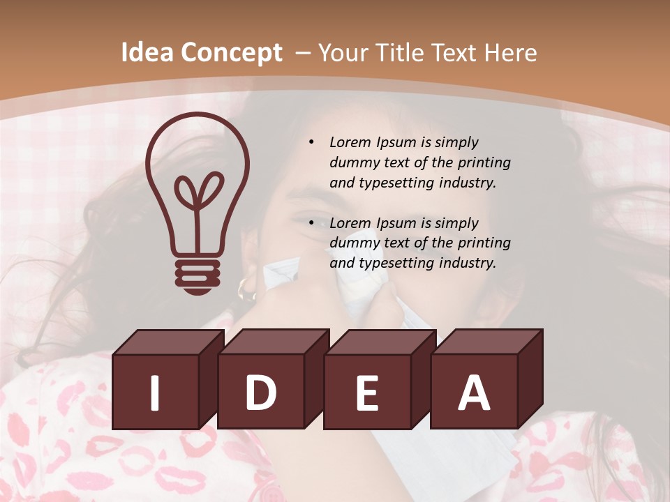 Person Latina Laying PowerPoint Template