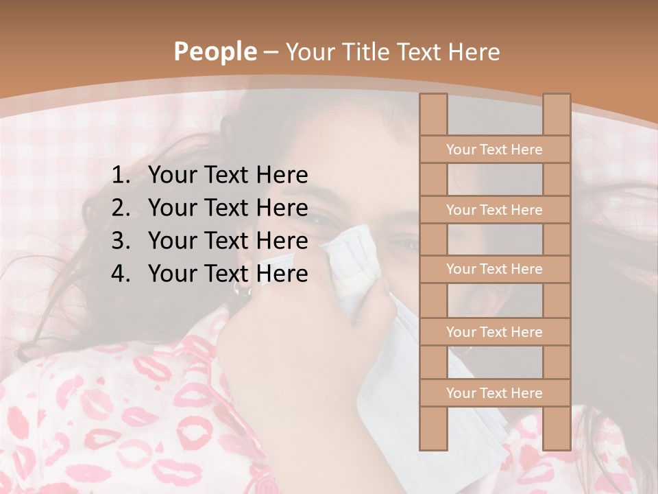 Person Latina Laying PowerPoint Template