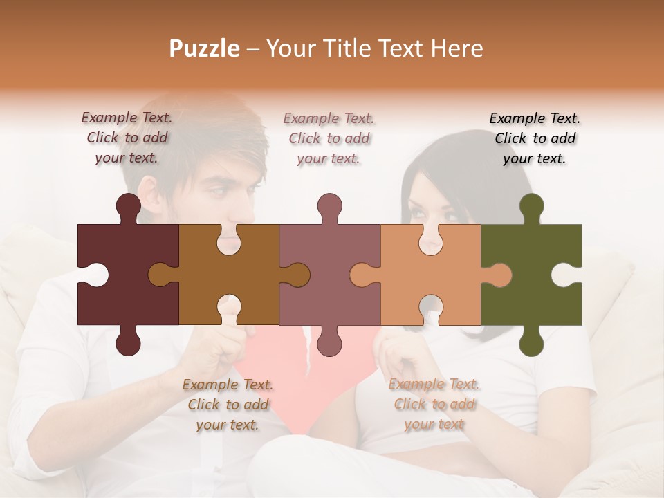 Caucasian Couple People PowerPoint Template