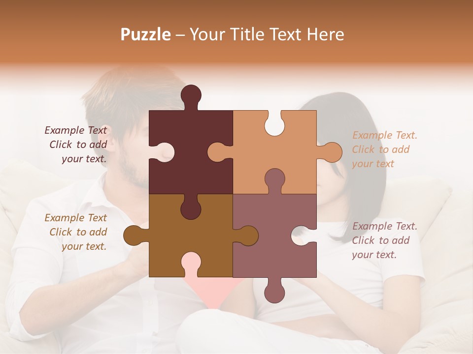 Caucasian Couple People PowerPoint Template