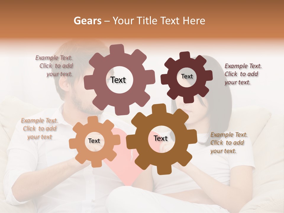 Caucasian Couple People PowerPoint Template