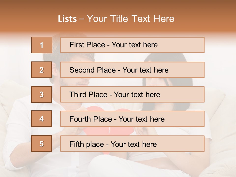 Caucasian Couple People PowerPoint Template