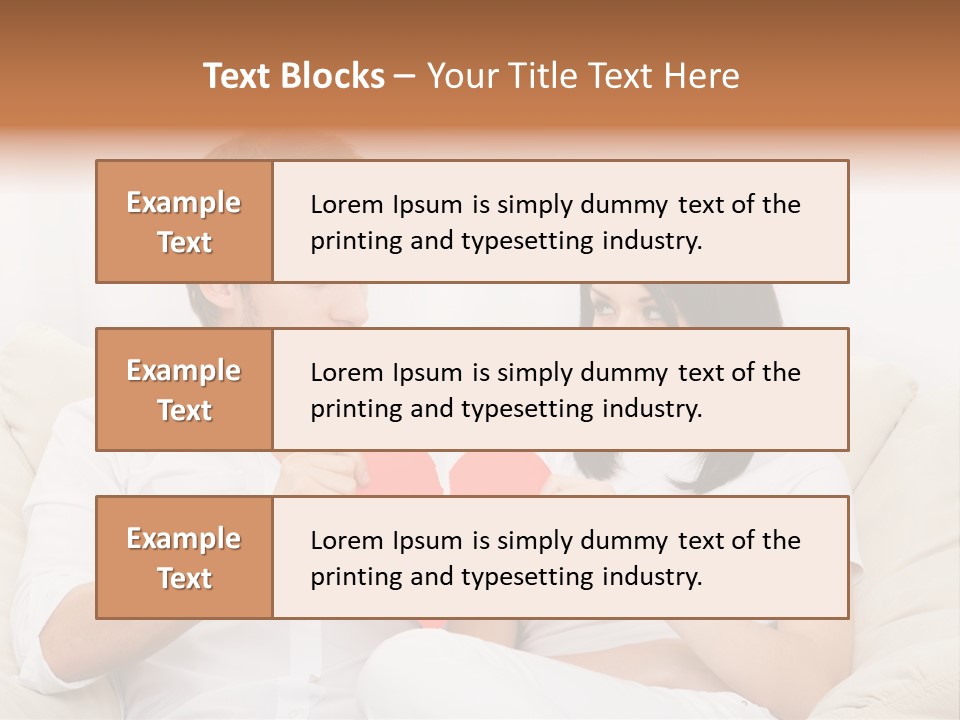 Caucasian Couple People PowerPoint Template