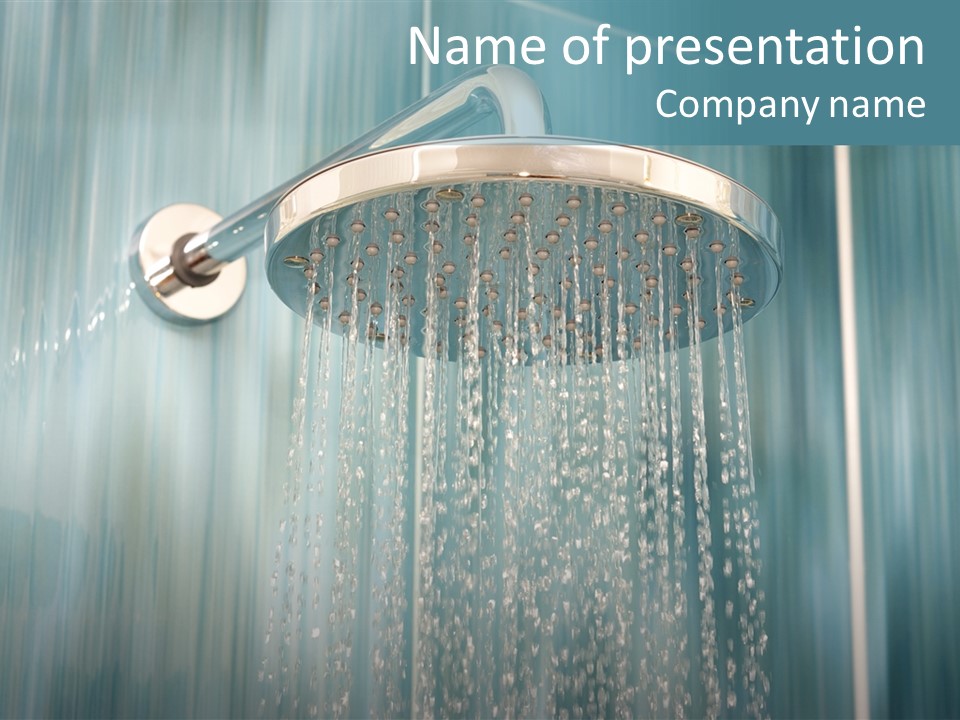 Flowing Spray Stream PowerPoint Template