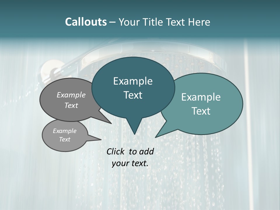 Flowing Spray Stream PowerPoint Template