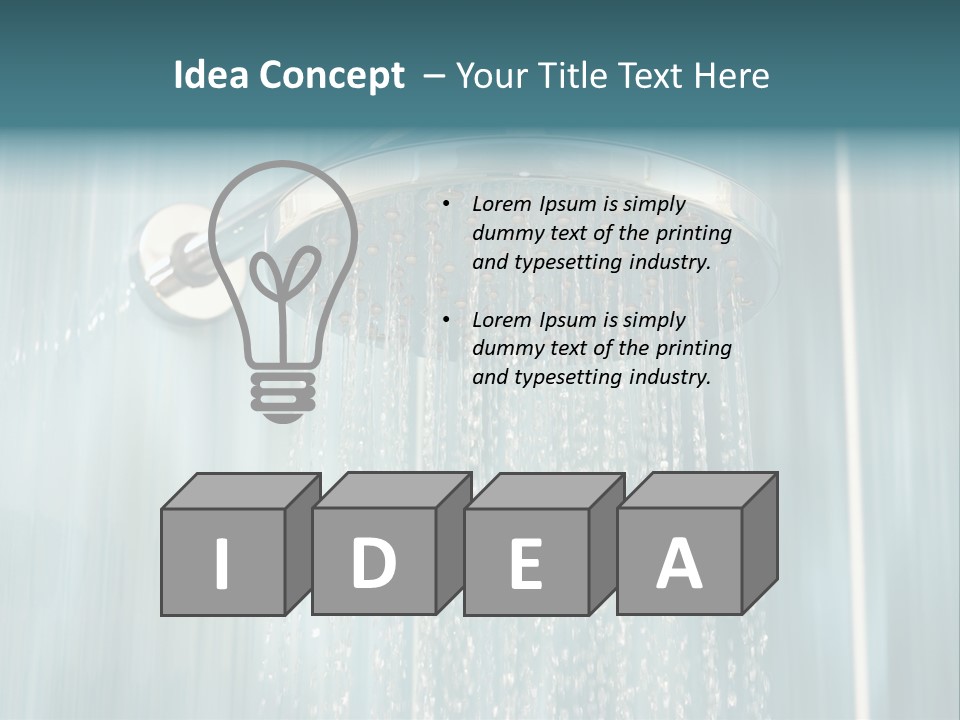 Flowing Spray Stream PowerPoint Template