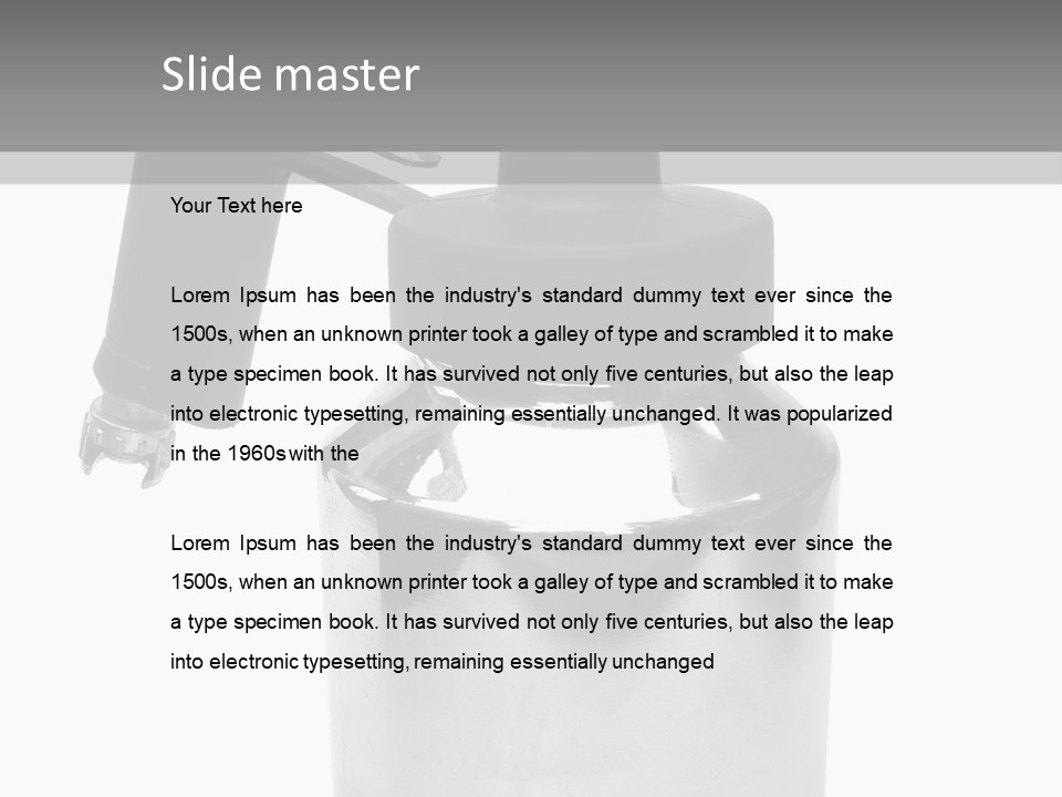 Handle Work Sprayer PowerPoint Template