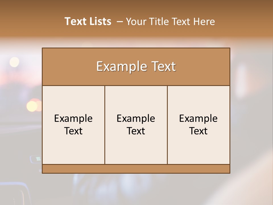 Motion Wiper Headlights PowerPoint Template