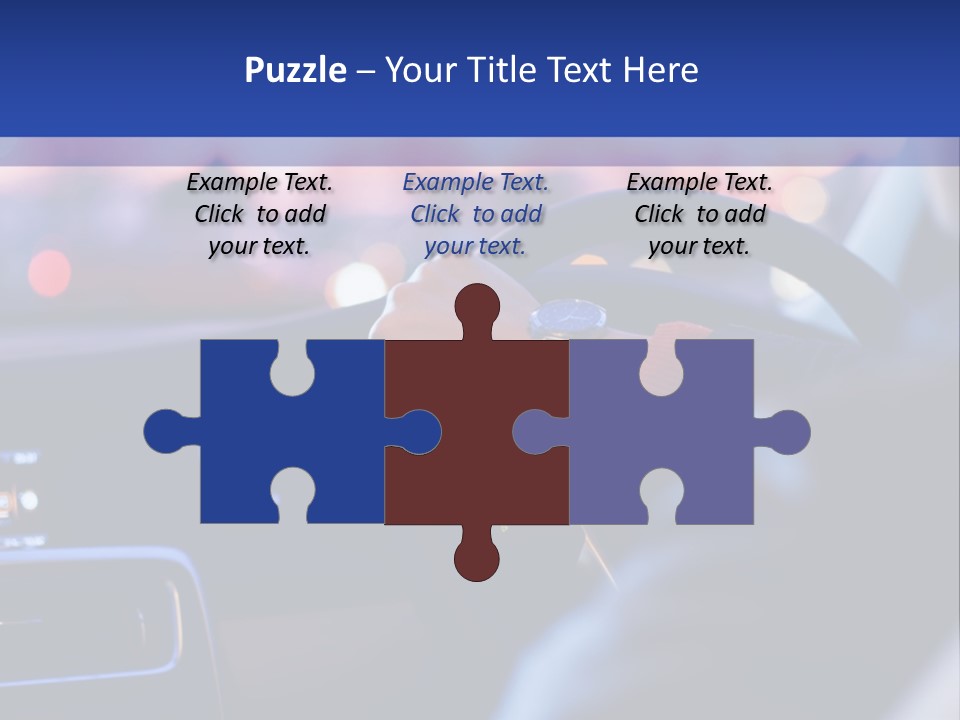 Male Dark Driver PowerPoint Template