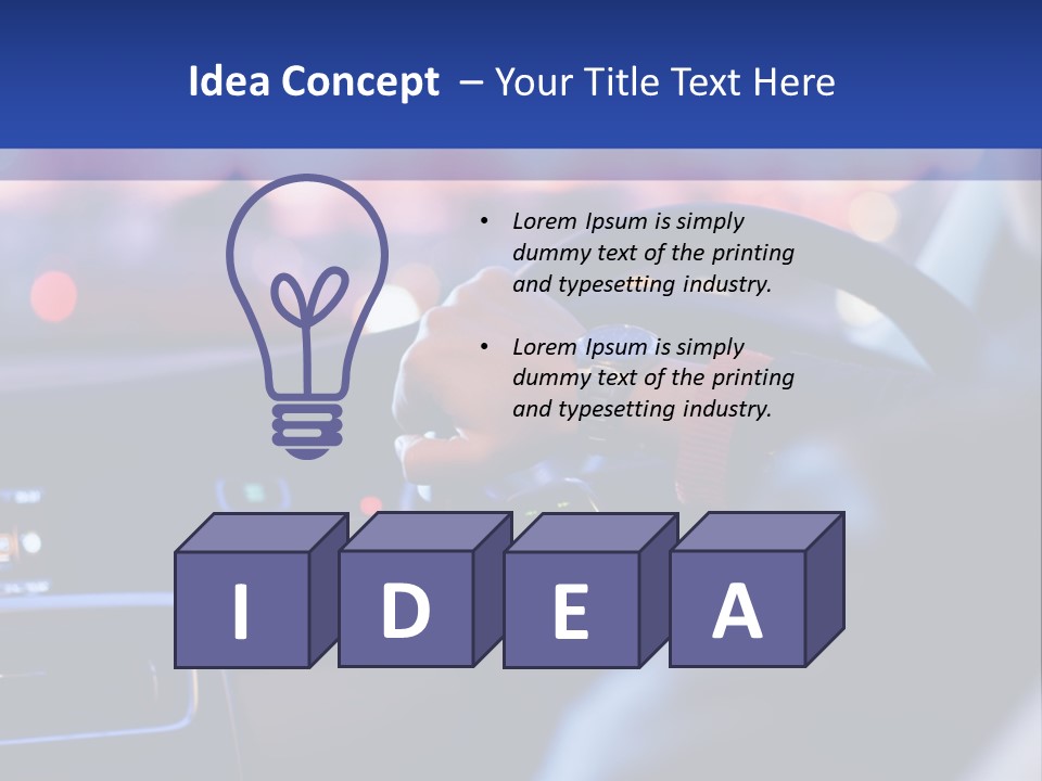 Male Dark Driver PowerPoint Template