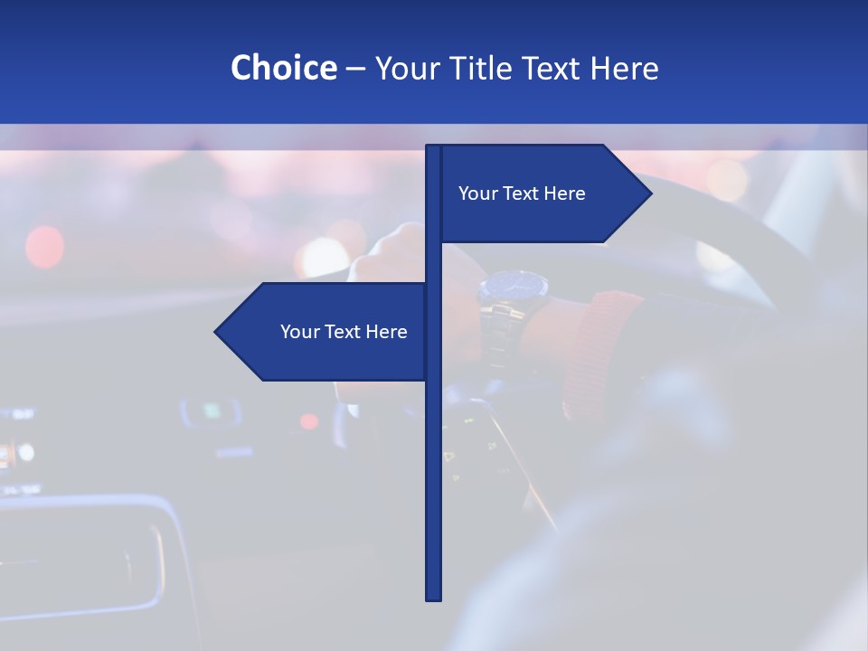 Male Dark Driver PowerPoint Template