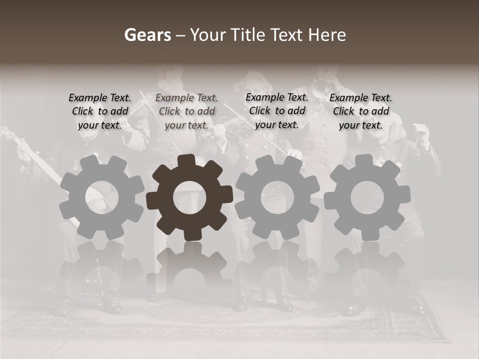 Teamwork Group Smile PowerPoint Template