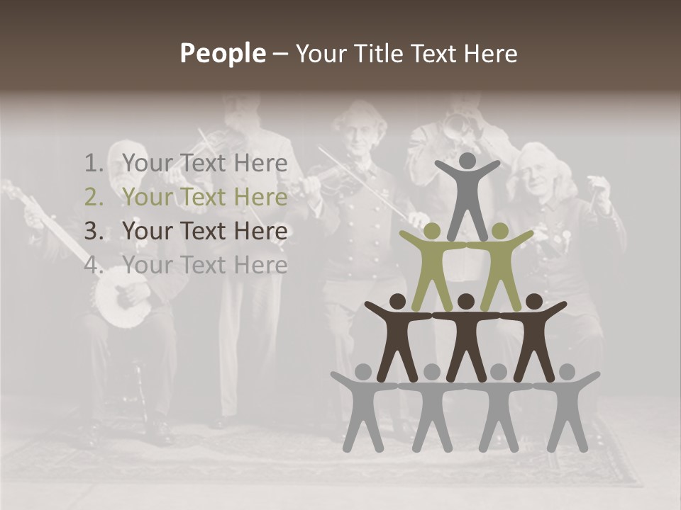 Teamwork Group Smile PowerPoint Template