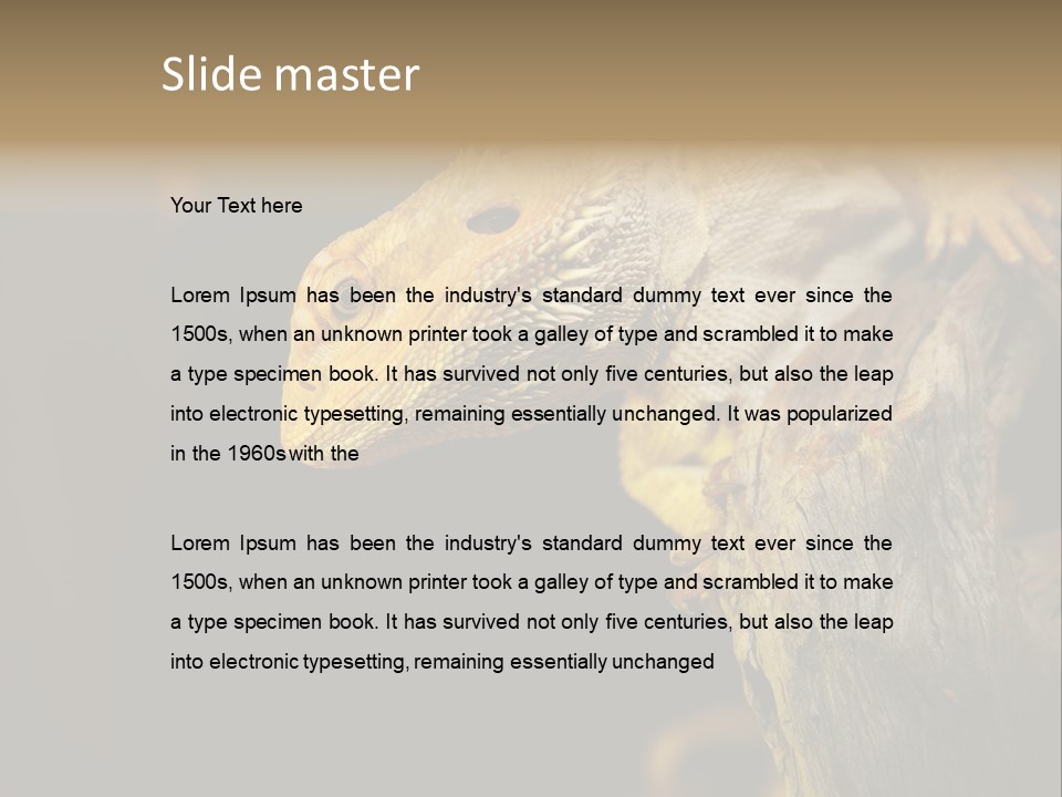 Juvenile Zoo Dragon PowerPoint Template