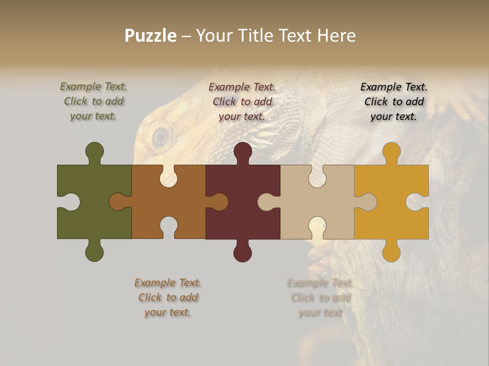 Juvenile Zoo Dragon PowerPoint Template