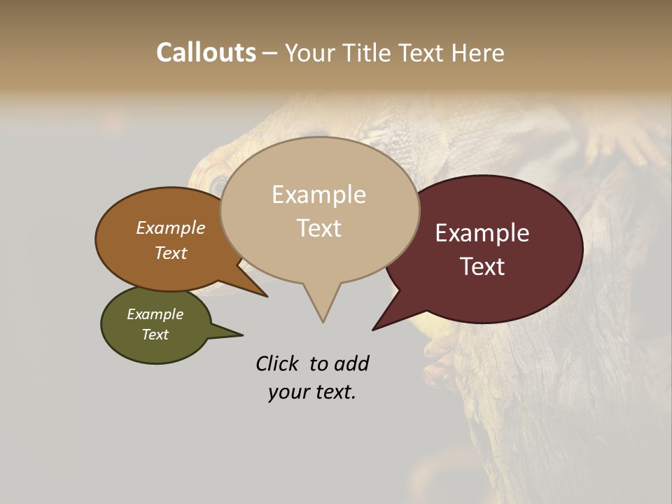 Juvenile Zoo Dragon PowerPoint Template