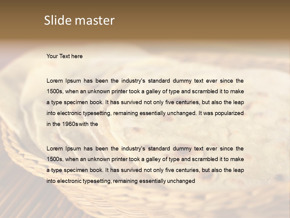 Studio Shot Indian Cuisine Vegetarian PowerPoint Template