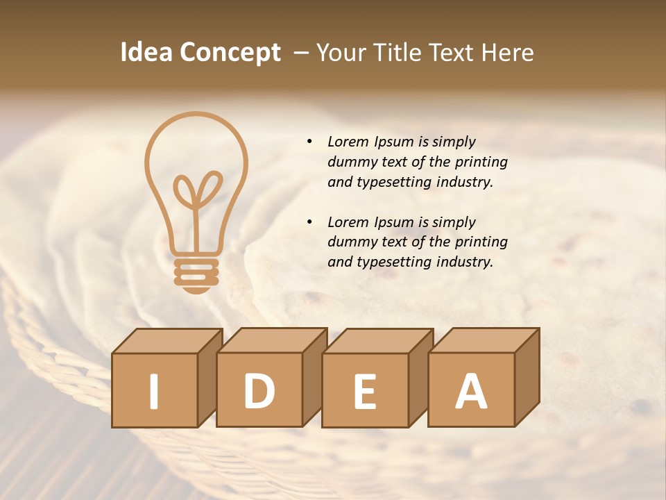 Studio Shot Indian Cuisine Vegetarian PowerPoint Template