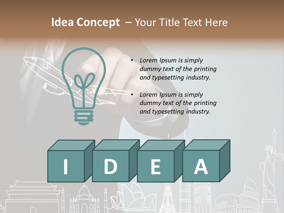 Earth Global Businessman PowerPoint Template