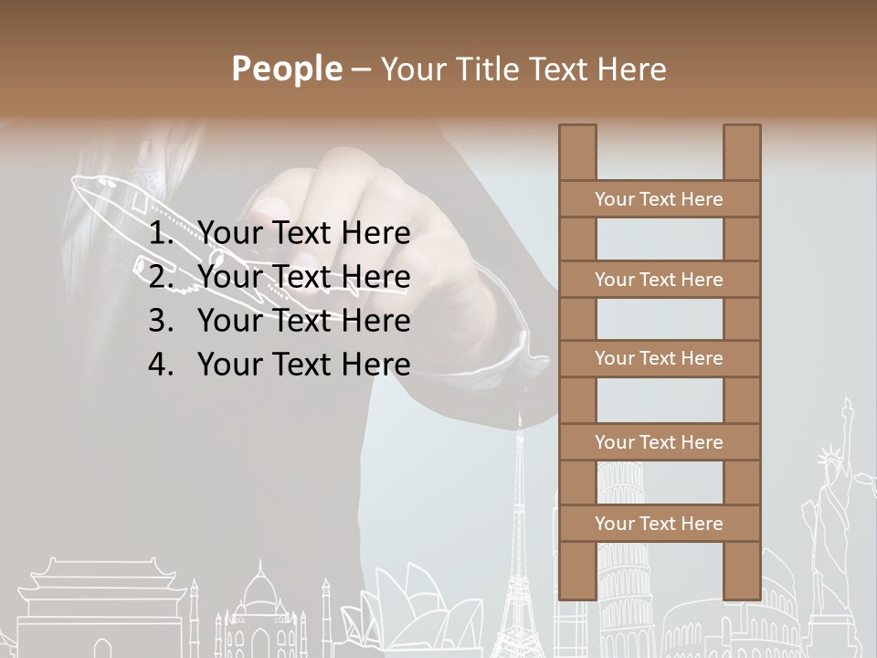 Earth Global Businessman PowerPoint Template