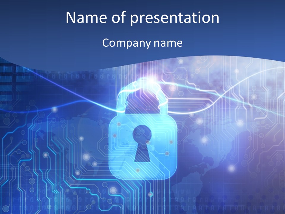 Security System Cyberspace Internet PowerPoint Template