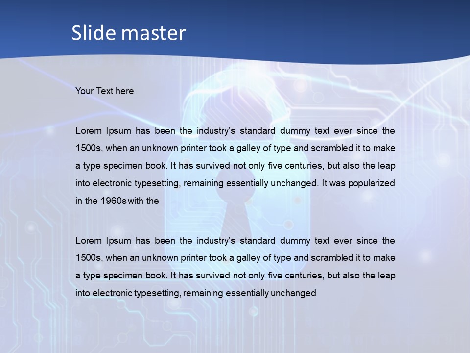 Security System Cyberspace Internet PowerPoint Template