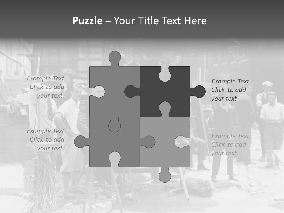 Film Making Man White PowerPoint Template