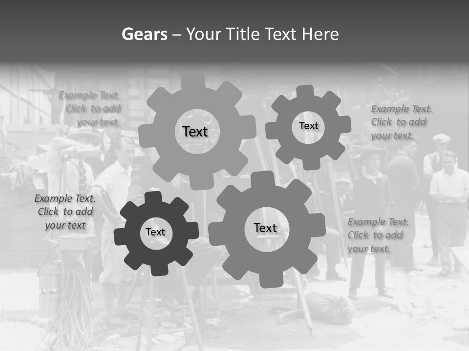 Film Making Man White PowerPoint Template