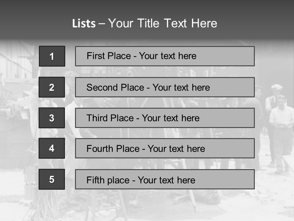 Film Making Man White PowerPoint Template