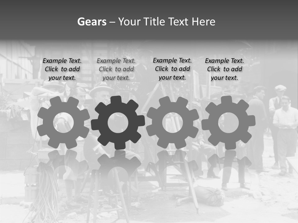 Film Making Man White PowerPoint Template