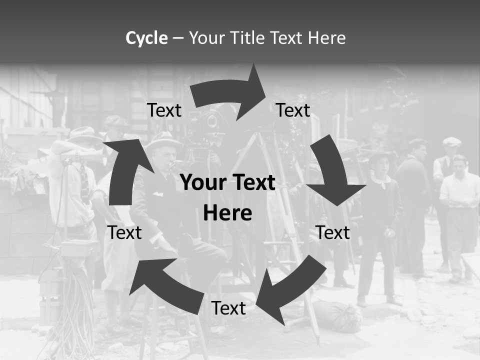 Film Making Man White PowerPoint Template