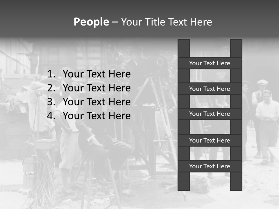 Film Making Man White PowerPoint Template