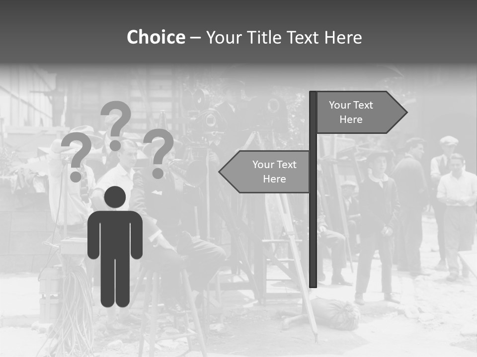 Film Making Man White PowerPoint Template