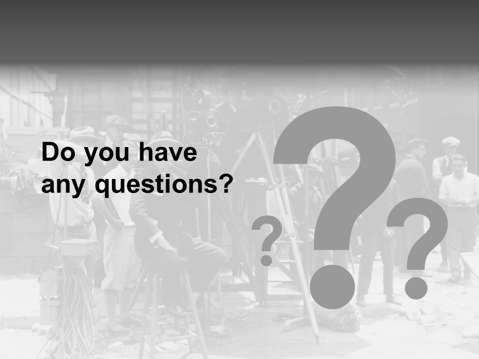 Film Making Man White PowerPoint Template