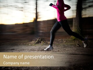 Healthy Fitness Jogger PowerPoint Template